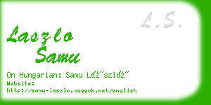 laszlo samu business card